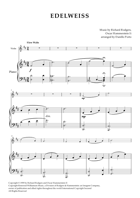 Edelweiss (arr. Danillo Porto)