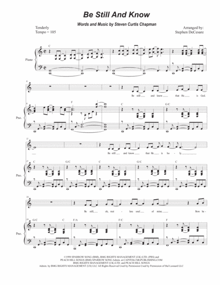 Be Still And Know (arr. Stephen DeCesare)