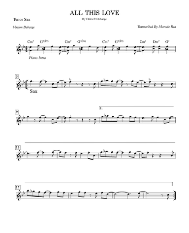 All This Love (arr. Transcribed By Marcelo Rea)