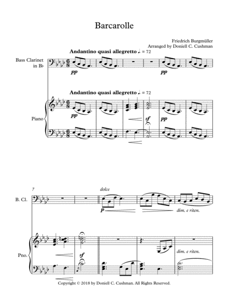 Barcarolle (arr. Doniell Charie Cushman)