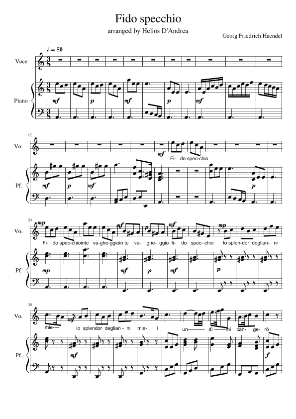 Fido Specchio (arr. Helios D'Andrea)