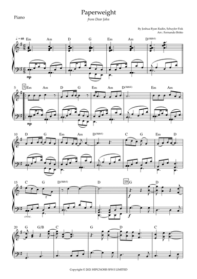 Paperweight (arr. Fernando Britto)