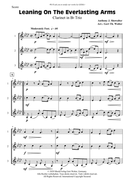 Leaning On The Everlasting Arms (arr. Gert Th. Walter)