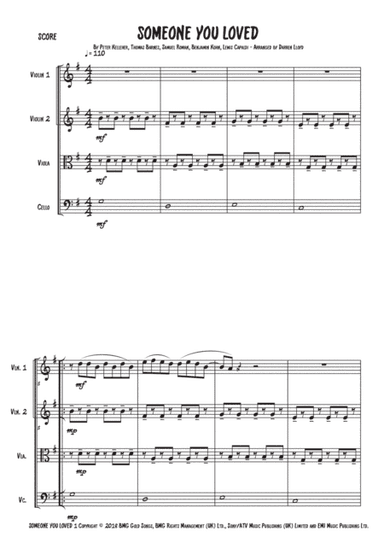 Someone You Loved (arr. Darren Lloyd)