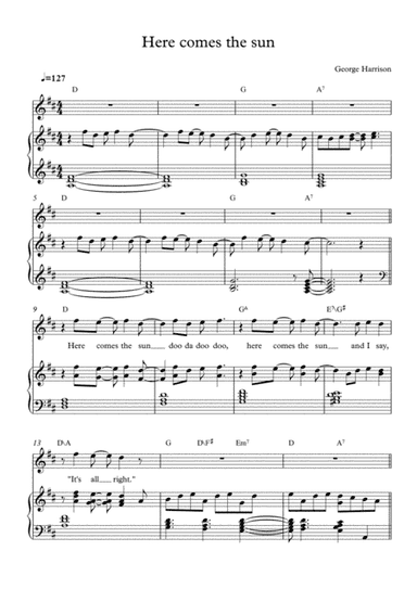 Here Comes The Sun (arr. Andrea Majzik)