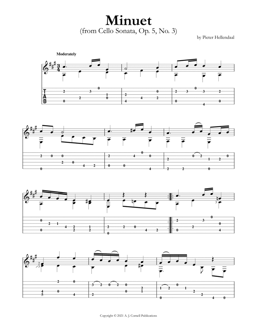 Minuet (from Cello Sonata, Op. 5, No. 3) (arr. Mark Phillips)