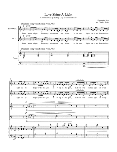 Love Shine A Light (arr. Charles Beale)