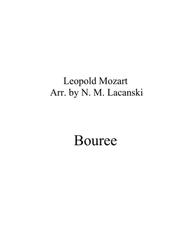 Bouree (arr. Nick Lacanski)