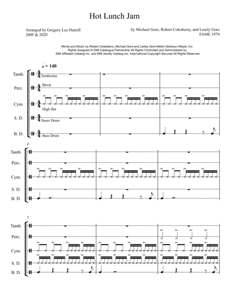 Hot Lunch Jam (arr. Gregory Lee Harrell)