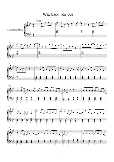 Way Back Into Love (arr. Adam Schlesinger)