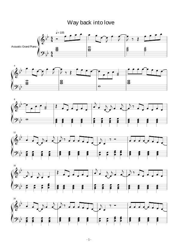 Way Back Into Love (arr. Adam Schlesinger)