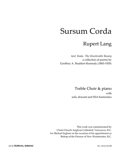 Sursum Corda