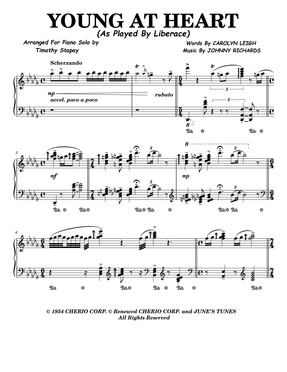 Young At Heart (arr. Timothy Stapay)