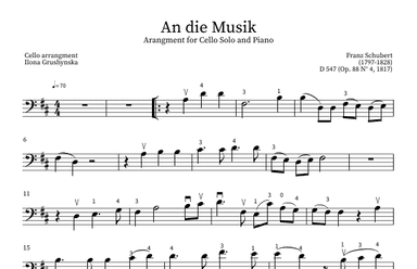 An Die Musik (to Music) (arr. Ilona Grushynska)