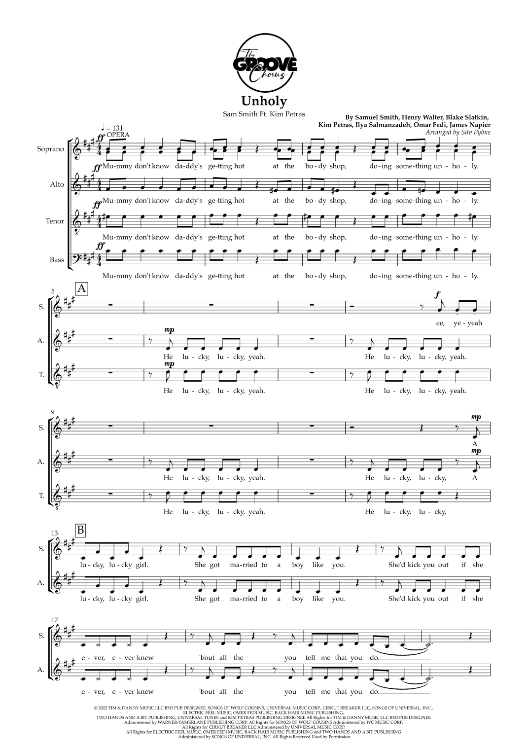 Unholy (arr. Silv Pybus)