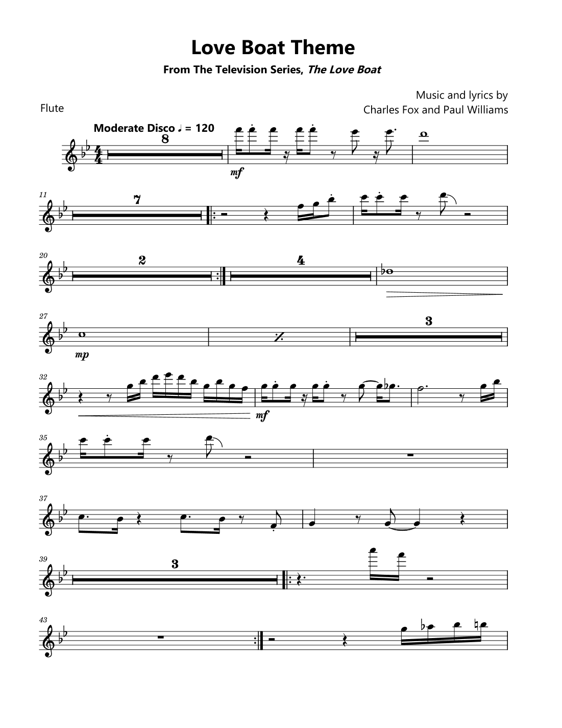 Love Boat Theme (arr. David Lartey)