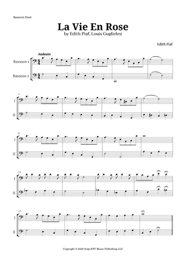 La Vie En Rose (arr. Langanho)
