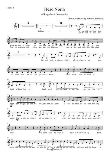 Head North (A Song about Community) - Vocal 1