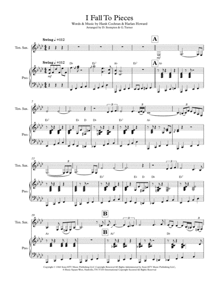 I Fall To Pieces (arr. Debra E. Stempien, Gregory H. Turner)