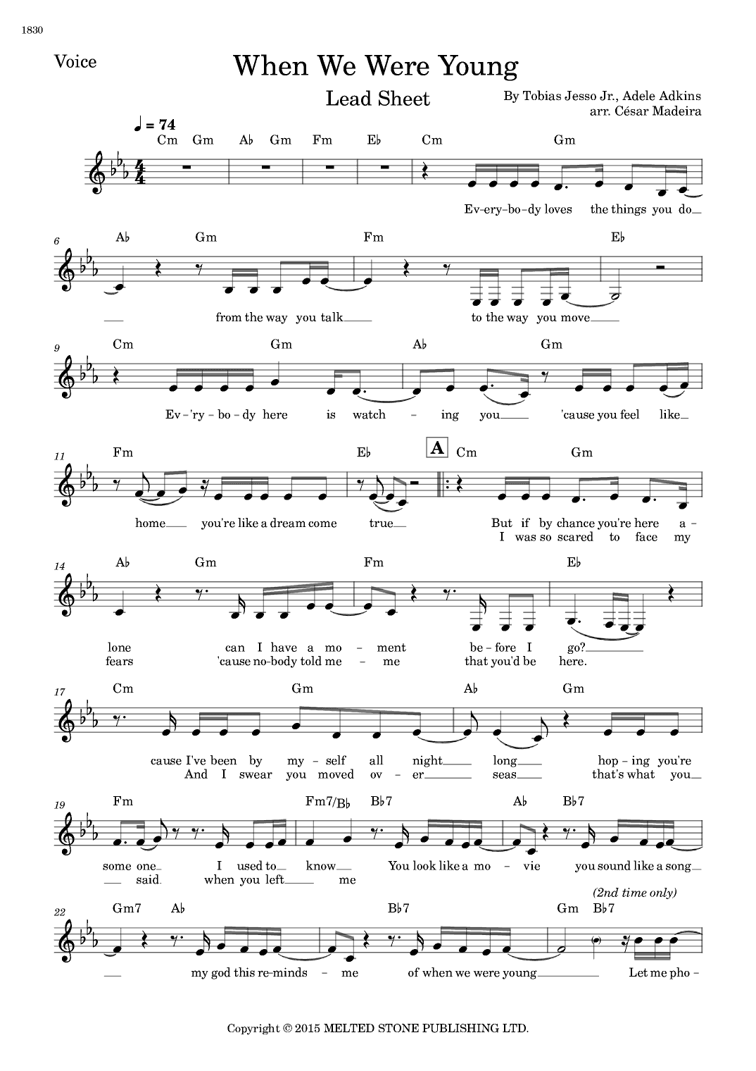 When We Were Young (arr. César Madeira)