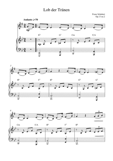 Lob der Tränen (op.13 no.2) (arr. Kaiserin Rebecca)