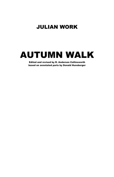 Autumn Walk (arr. R. Anderson Collinsworth)