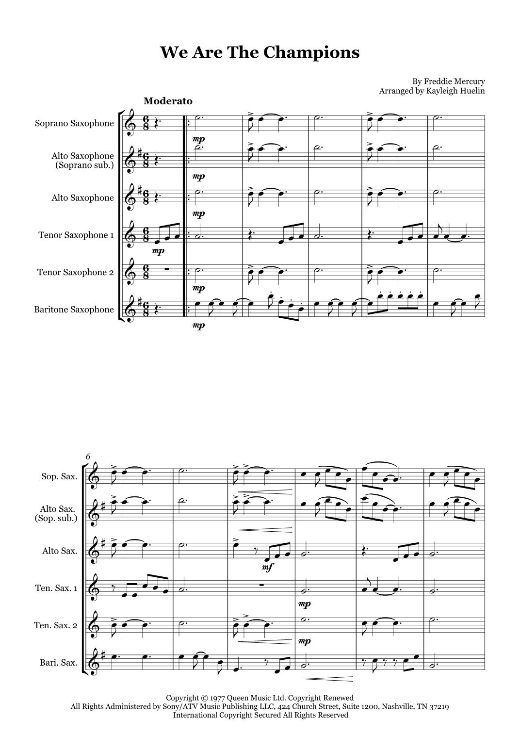 We Are The Champions (arr. Kayleigh Huelin)