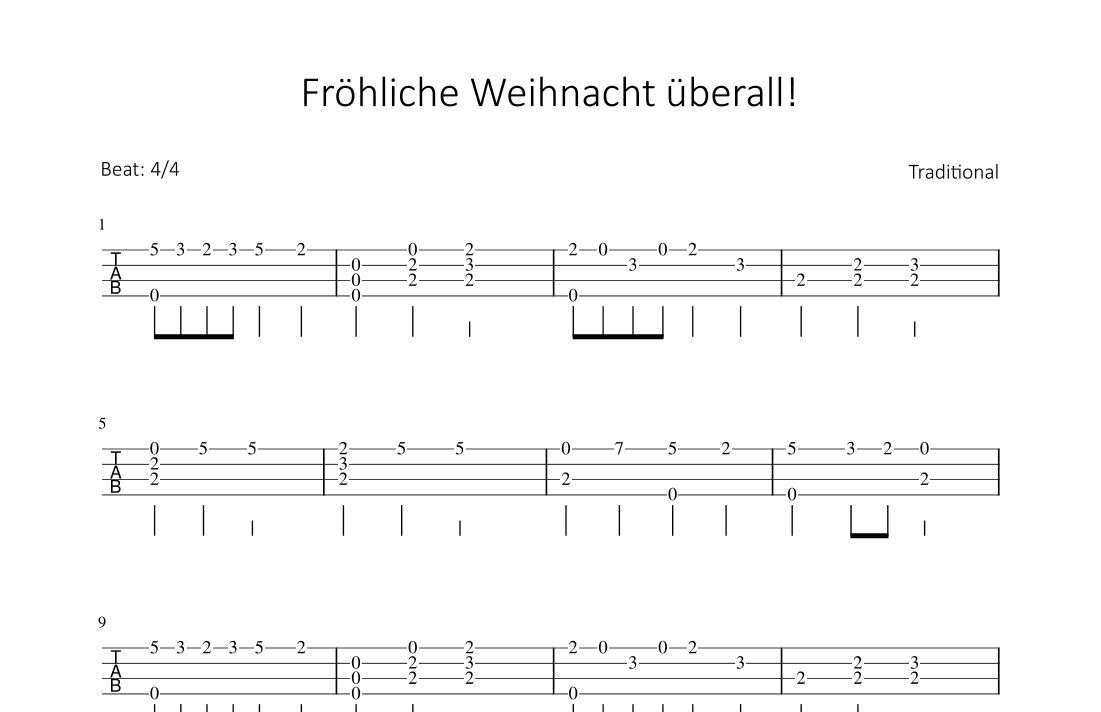 Fröhliche Weihnacht überall (arr. Bettina Schipp)
