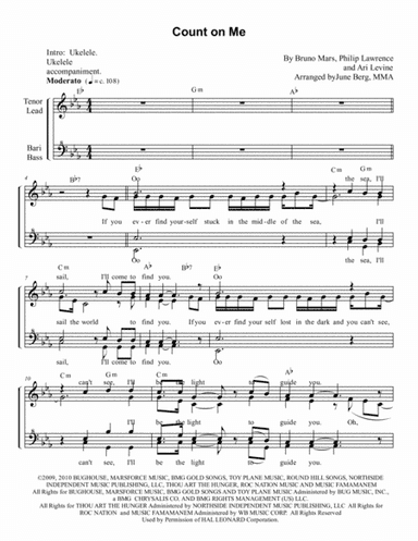 Count On Me (arr. June Berg, MMA)