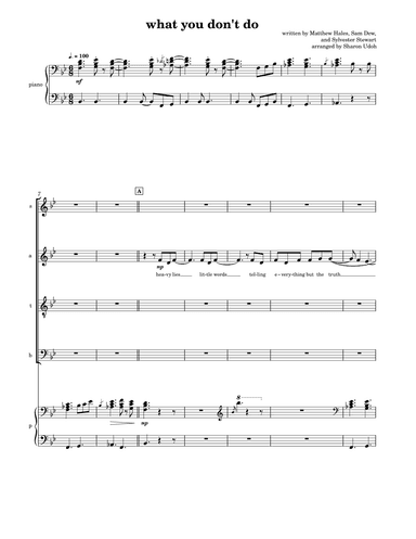 What You Don't Do (arr. Sharon Udoh)