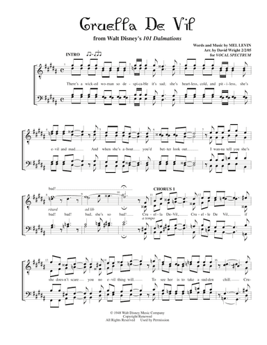 Cruella De Vil (arr. David Wright)