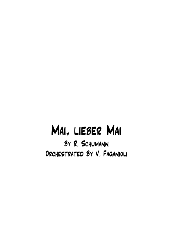Mai, lieber mai (arr. Valdeci Faganioli)