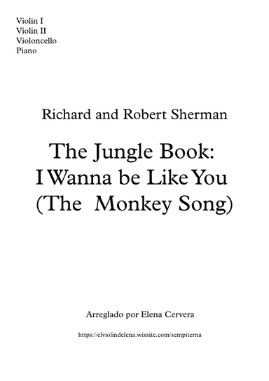 I Wan'na Be Like You (the Monkey Song) (arr. Elena Cervera)
