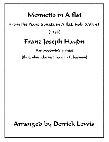 HAYDN- Menuetto from Piano Sonata Hob. 16: 43 (arr. Derrick Lewis)