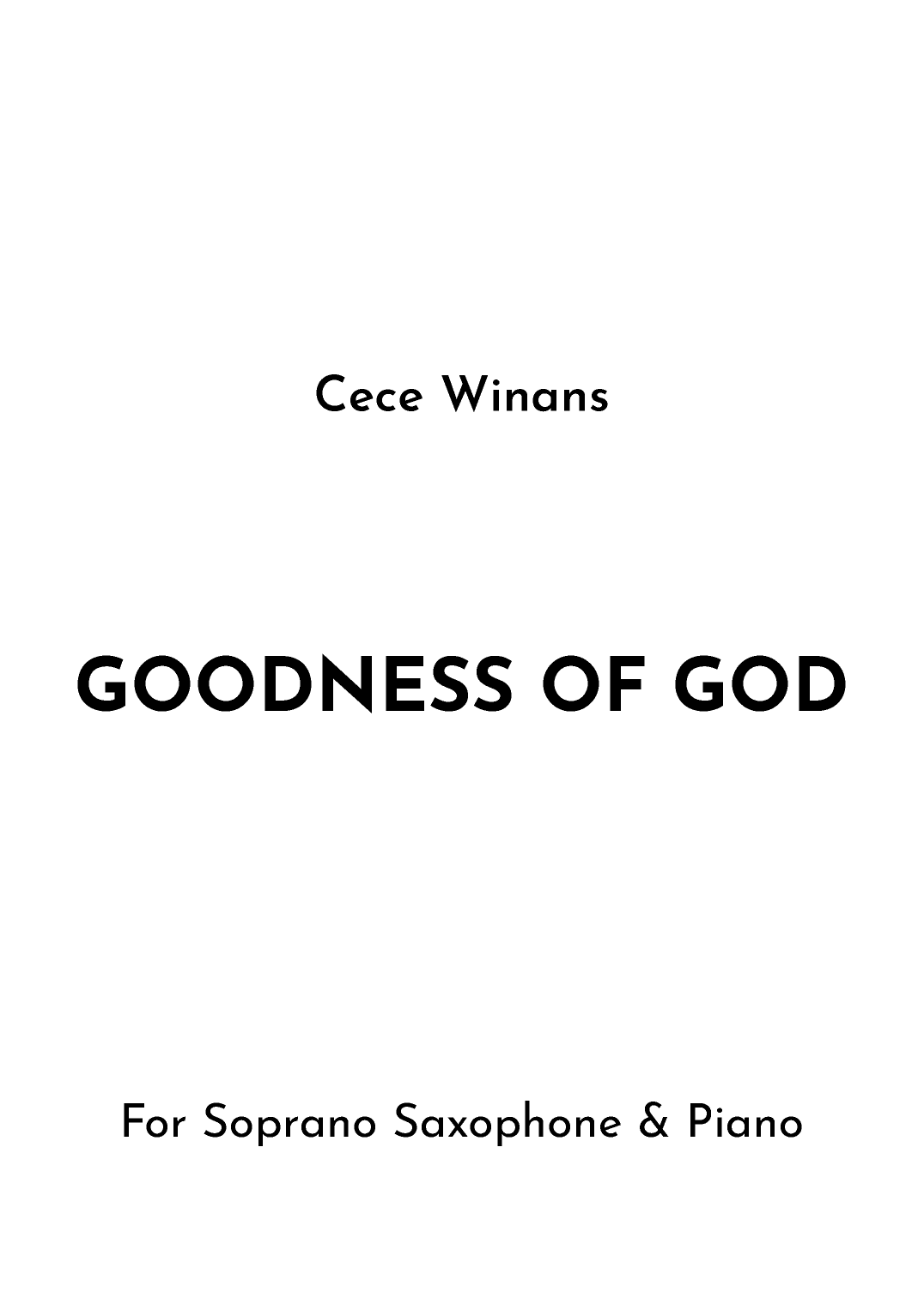 Goodness Of God (arr. Jireh J.)