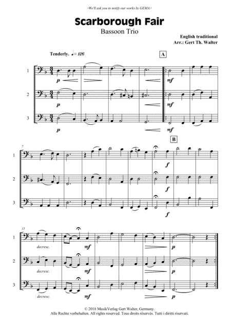 Scarborough Fair (arr. Gert Th. Walter)