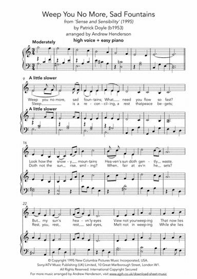 Weep You No More Sad Fountains (arr. Andrew Henderson)