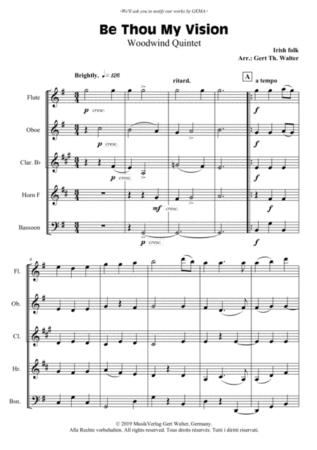 Be Thou My Vision (arr. Gert Th. Walter)