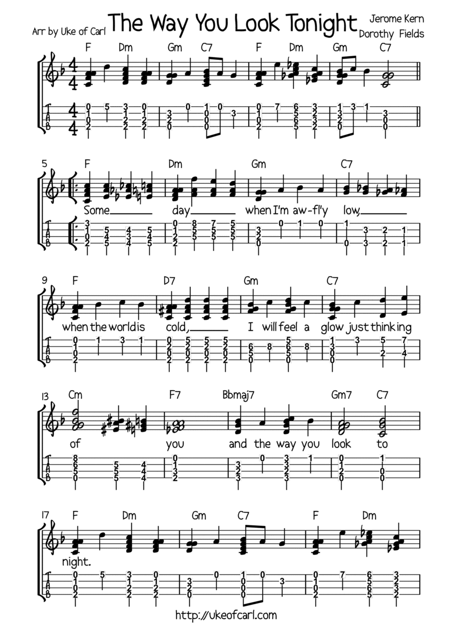 The Way You Look Tonight (arr. Uke of Carl)