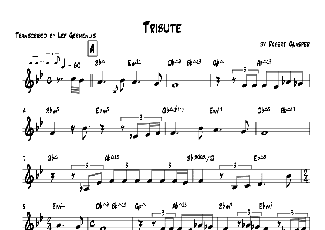 Tribute (arr. Lef Germenlis)