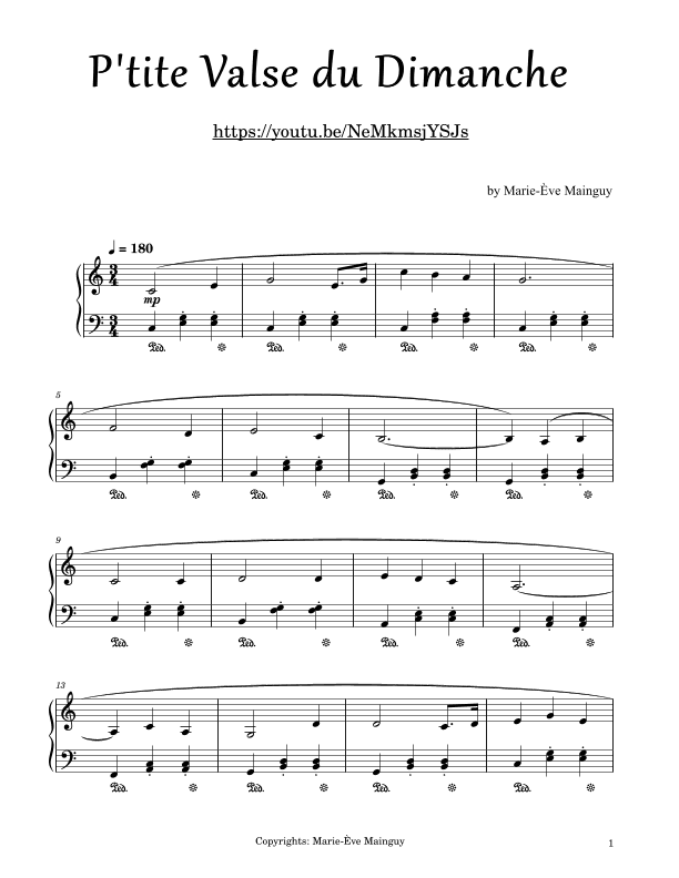 P'tite Valse du Dimanche