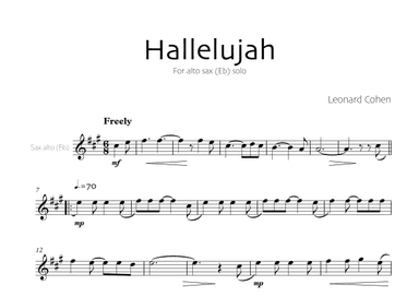 Hallelujah (arr. Robin Hood Editions)