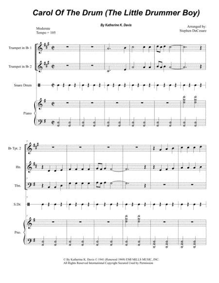 Carol Of The Drum (arr. Stephen DeCesare)