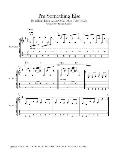 I'm Something Else (arr. Daniel Roberts)