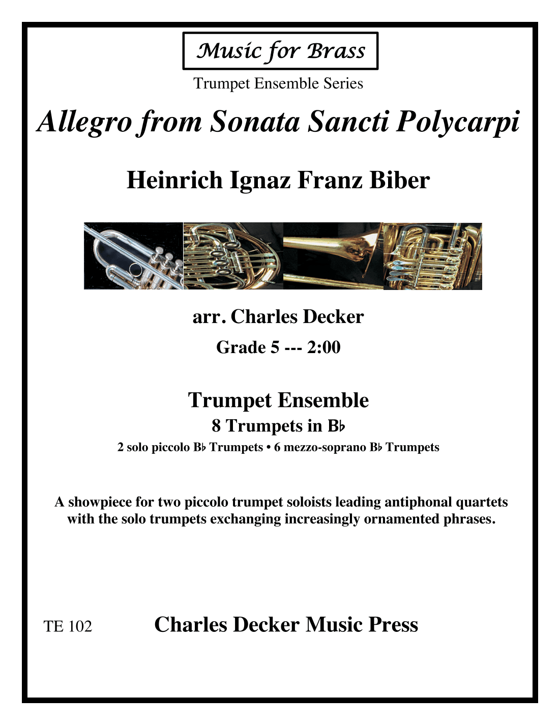 Allegro from Sonata Sancti Polycarpi for Trumpet Ensemble (arr. Charles Decker)