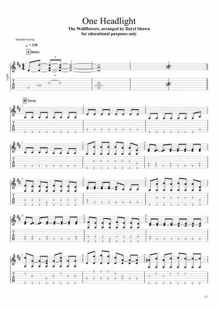 One Headlight (arr. Daryl Shawn)