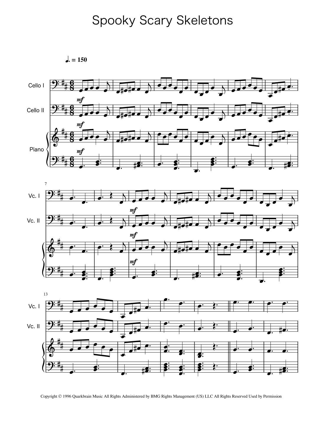 Spooky Scary Skeletons (arr. Ygor Nunes)