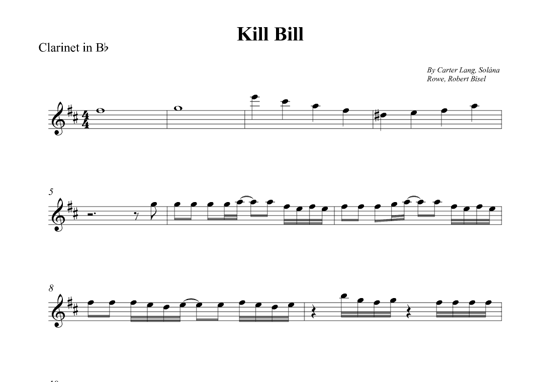 Kill Bill (arr. Wesley S. SIlva)
