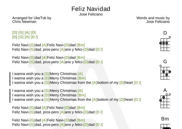 Feliz Navidad (arr. UkeTok)
