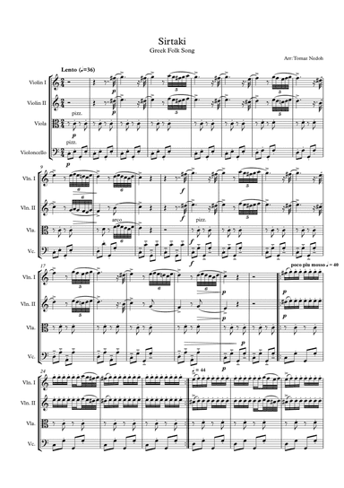 Sirtaki for String Quartet (arr. Tomaz Nedoh)